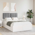 Voodiraam Pehme Peatoega peaga Helehall 120 x 200 cm Tahke m&auml;nd