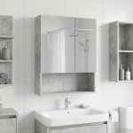 Vannitoa peeglikapp Betoonhall 50 x 14,5 x 70 cm Tehispuit