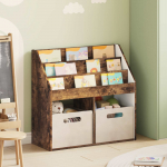 Laste raamaturiiul suitsetatud tamm 72,5 x 29,5 x 69 cm