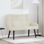 Kaks kohtaline diivan cream 115 x 61 x 87 cm Samet