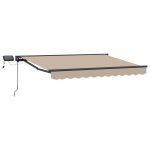 Manuaalne varikatus LED-idega Beež 3 x 2,5 m