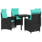 Diivanilaua komplekt 5 pcs PE rattan ja pulberkattega teras