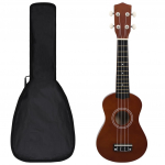Sopran ukulele komplekt kotiga lastele naturaalne 21"