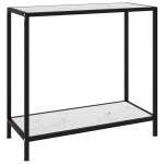 Konsoollaud, valge, 80 x 35 x 75 cm, karastatud klaas