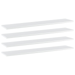 Riiuliplaadid 4 tk, valge, 100x20x1,5 cm, puitlaastplaat