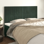 Voodipeatsid 4 tk, tumeroheline, 80x5x78/88 cm, samet