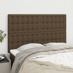Voodipeatsid 4 tk, tumepruun, 72x5x78/88 cm, kangas