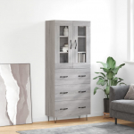 K&otilde;rge kapp, hall sonoma tamm, 69,5 x 34 x 180 cm, tehispuit