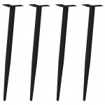 KONSOOLLAUA JALAD, KOONUSEKUJULISED, 4 TK, MUSTAD, 72&ndash;73 CM, TERASEST
