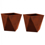 Taimekast 2 tk rooste 30 x 30 x 30 cm terase t&uuml;&uuml;p