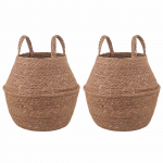 K&auml;siga taimepott 2 pcs Naturaalne &Oslash; 22 x 20 cm 100% Mererohi