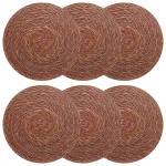 Mererohust lauan&otilde;ud 6 pcs Pruun &Oslash; 30 cm 100% Mererohi