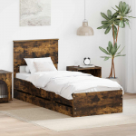 Voodiraam sahtliga suitsetatud tamm 75 x 190 cm inseneripuit