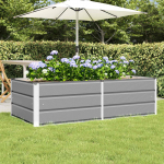Taimekast helehall 160 x 80 x 45 cm teras