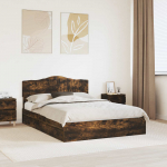 Laos voodi peaga Suitsetatud tamm 160 x 200 cm Tehispuit