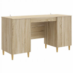 Laud riiuliga uksega Sonoma tamm 142,5 x 50 x 75 cm Tehispuit