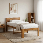 Voodiraam peatoega ROSTOCK naturaalne 80 x 200 cm