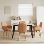 P&ouml;&ouml;rlevad Toiduainete Toolid 4 pcs Boucl&eacute; Beež 54 x 58 x 87 cm