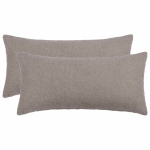 Diivanipadi 2 tk HEERLEN helehall 40 x 80 cm boucl&eacute;