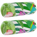 Diivanipadi 2 pcs HEERLEN Must &Oslash; 15 x 40 cm Pol&uuml;ester