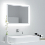 LED vannitoa peeglikapp valge 60x8,5x37 cm puitlaastplaat