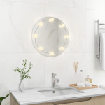 Seinapeegel LED-tuledega, &uuml;mar, klaas