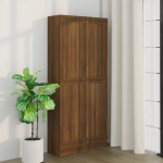 Raamatukapp, pruun tamm, 82,5x30,5x185,5 cm, tehispuit