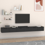 Seinakapid 2 tk, must, 102 x 30 x 20 cm, tehispuit
