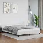 Voodiraam peatsiga ilma madratsita valge 140x200 cm