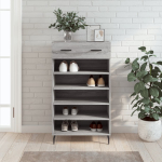 Jalatsikapp, hall sonoma tamm, 60 x 35 x 105 cm, tehispuit