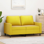 2-kohaline diivan, kollane, 120 cm, samet