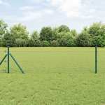 Aed koos postidega roheline 0.8 x 25 m pvc kaetud teras