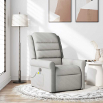Massage Recliner Tool Cloud Grey Fabric