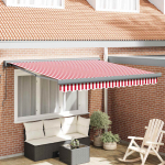 Sisset&otilde;mmatav varikatus punane ja valge 350 x 250 cm