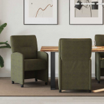 Ratastega S&ouml;&ouml;gi-toolid 2 tk Armee roheline 57 x 67 x 95 cm