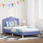 Laste voodiraam peatoega peaga Jeans sinine 80 x 200 cm kangas
