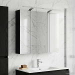 Vannitoa peeglikapp Must tamm 80 x 14.5 x 70 cm Tehispuit