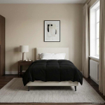 Suvised teki Rapistatud Must 155 x 220 cm Mikrokiud
