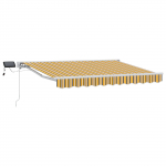Manuaalne varikatus LED-idega Kollane ja Hall 3 x 2,5 m