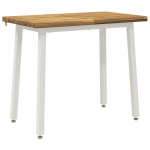 90 x 55 x 75 cm Tugev akatsiapuu Valge Ristk&uuml;lik