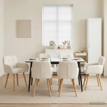 S&ouml;&ouml;gitoa Toolid 6 pcs Boucl&eacute; Kreemjas 59 x 57 x 85 cm