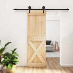 Liuguks naturaalne ja must 70 x 210 cm tahke m&auml;nnipuit