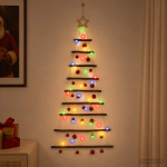 Rippuv j&otilde;ulupuu pallidega 120 cm 50 LED-i Mitmev&auml;rviline