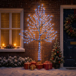 LED-j&otilde;ulupuu seinale 210 cm 312 LED-i Sinine Teras Must