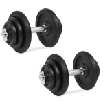 18-osaline hantlite komplekt 40 kg, malm