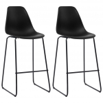 Baaritoolid 2 tk, must, plast
