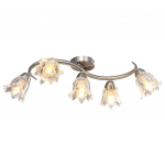 Laelamp l&auml;bipaistvate klaasist varjudega 5 e14 pirni, tulp