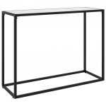 Konsoollaud, valge, 100 x 35 x 75 cm, karastatud klaas