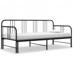 Lahtik&auml;iv diivanvoodiraam must metall 90 x 200 cm