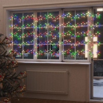 LED-valguskardin t&auml;htedega, 500 ledi, v&auml;rviline, 8 funktsiooni